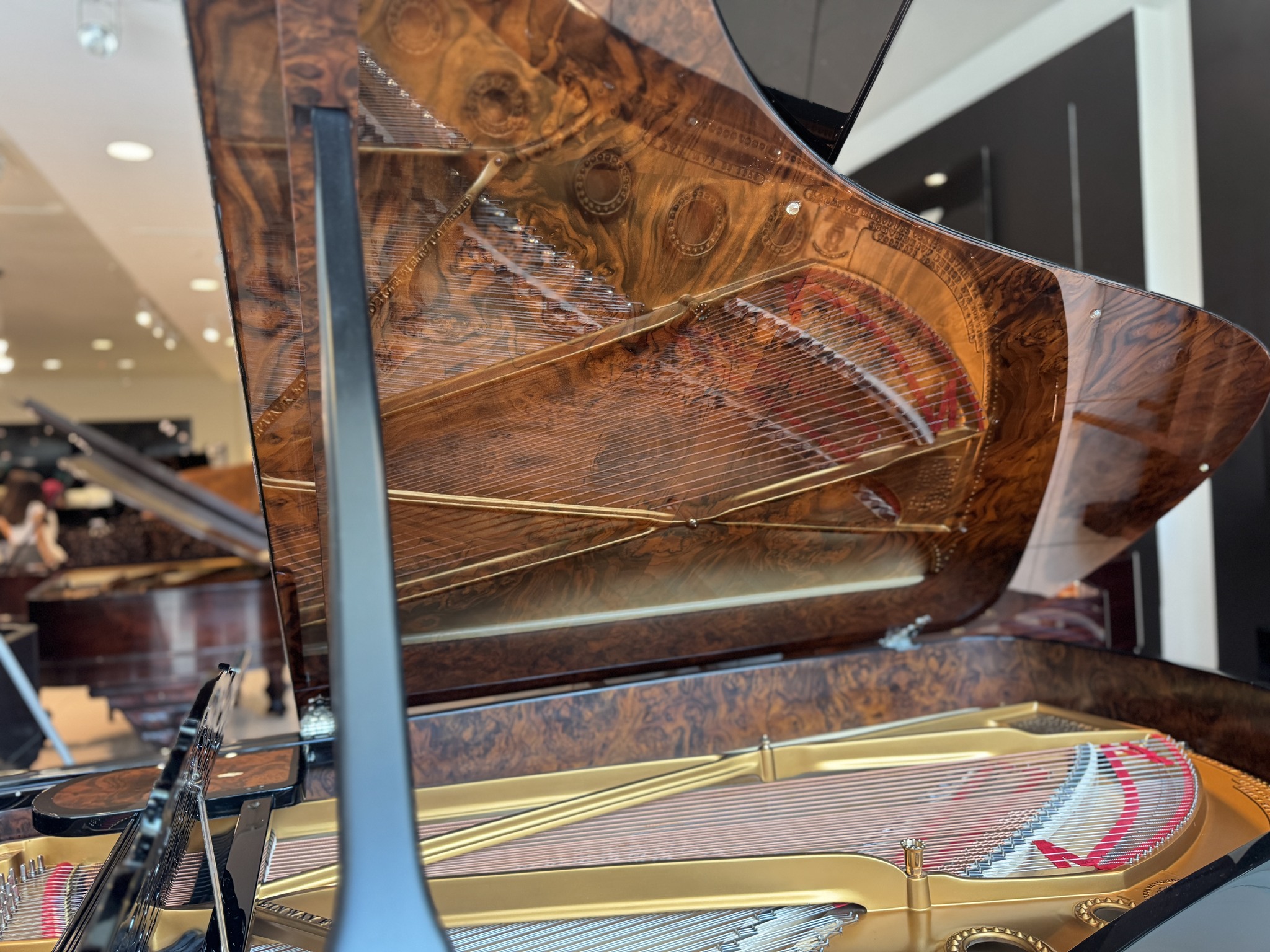 Steinway Model B piano detail