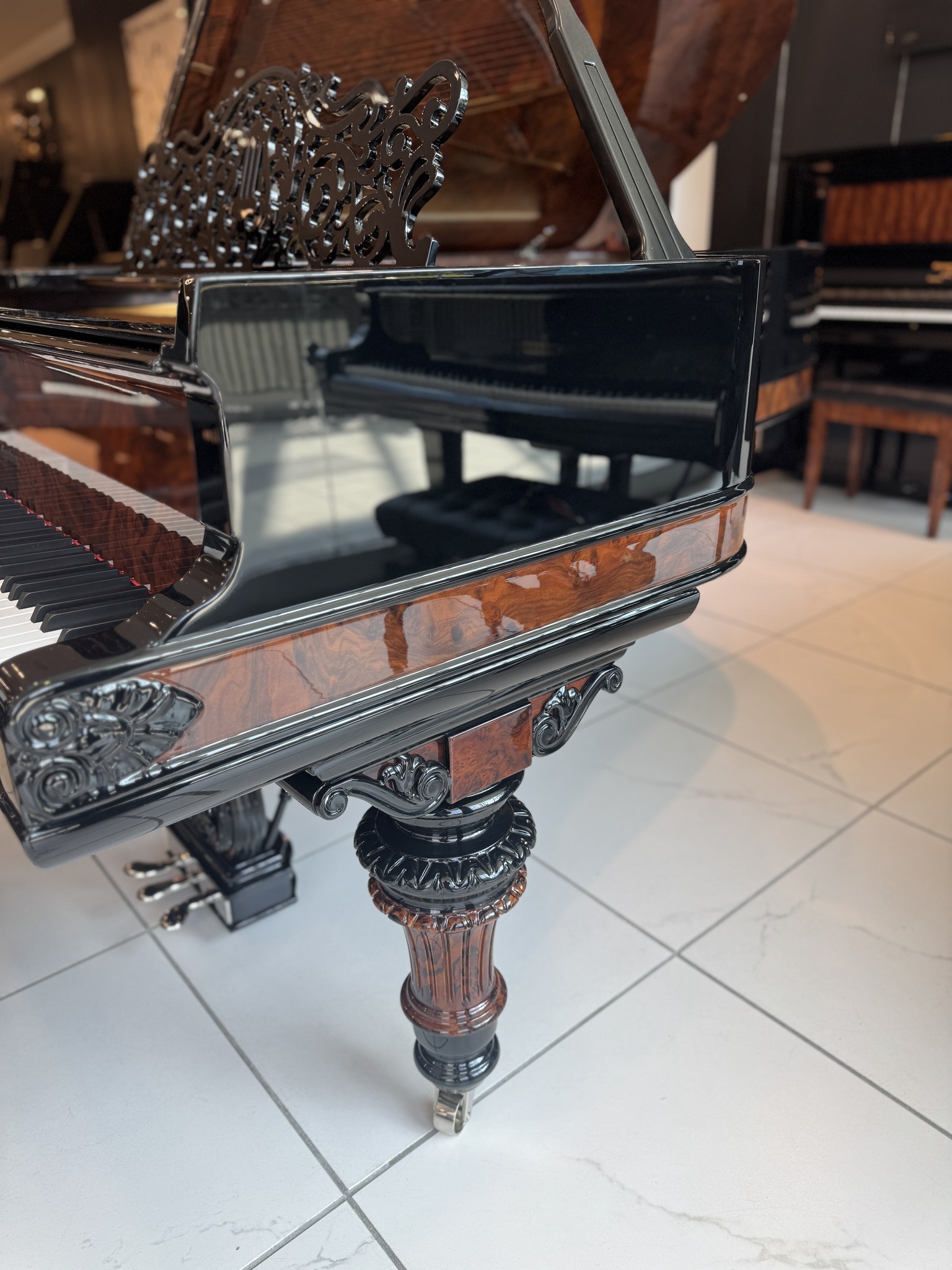 Steinway Model B piano detail