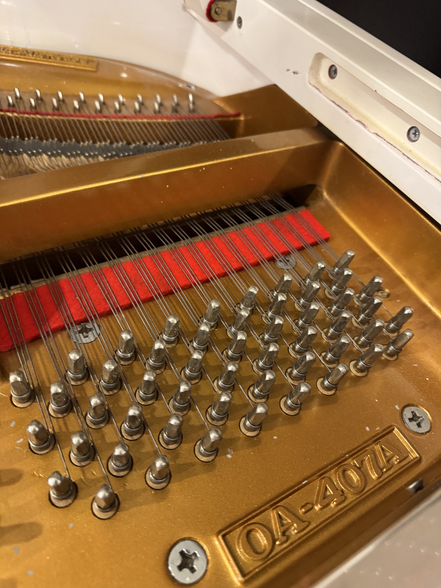 Otto Attenburg — White Grand piano detail