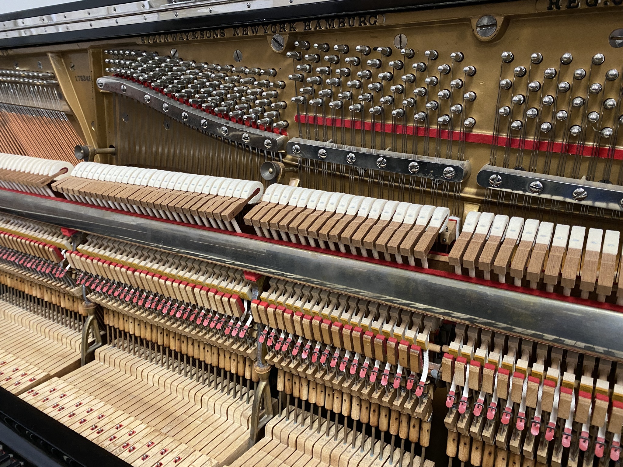 Steinway K-52 Upright piano detail