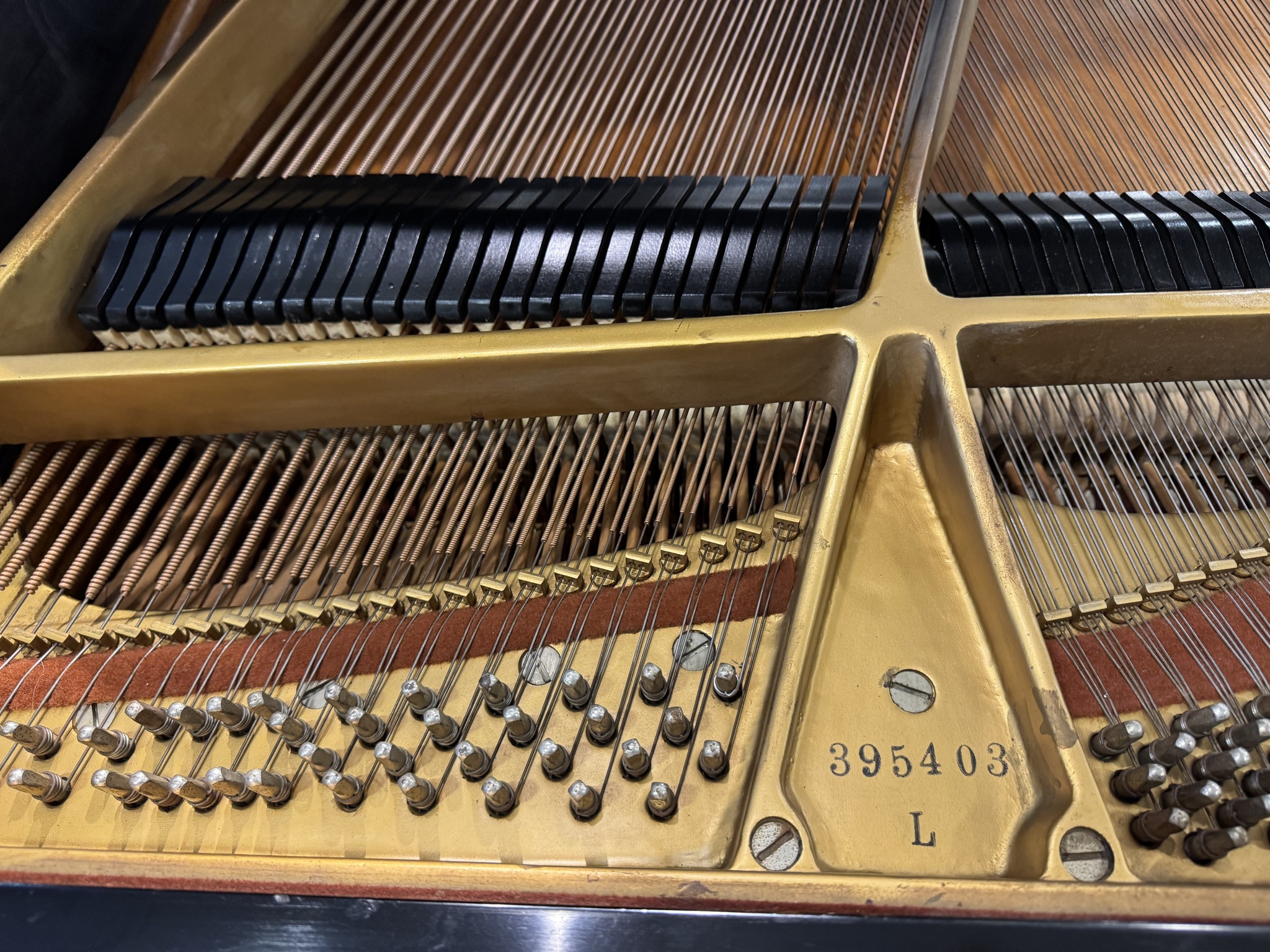 Steinway L Grand piano detail